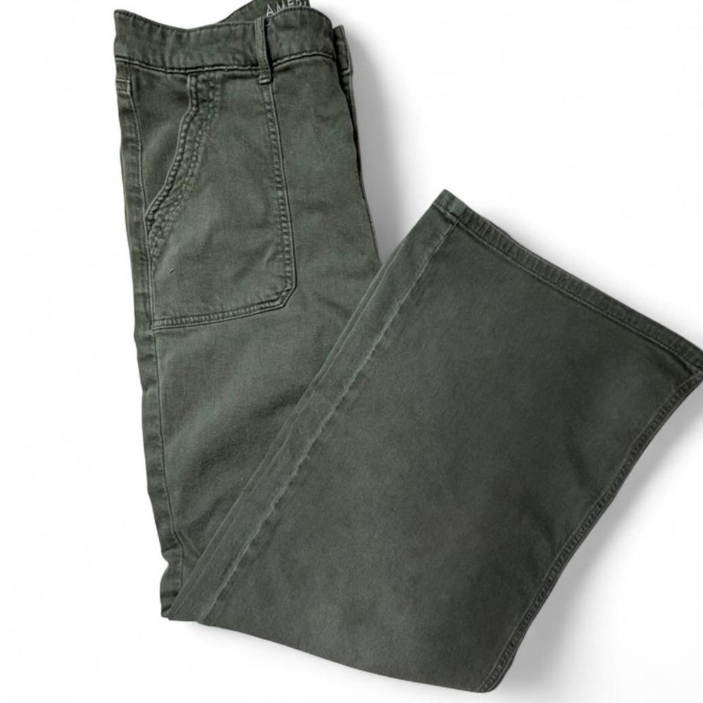 American Eagle Green wide leg pants